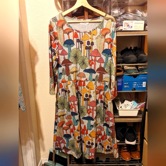 LA Soul Mushroom Long Sleeve Skater Dress - Picture 5 of 9